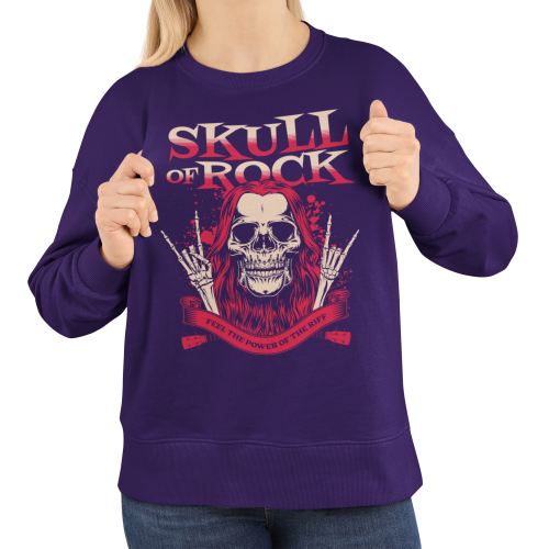 Damska bluza rockowa Skull of Rock – czaszka i znak rocka 5
