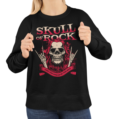 Damska bluza rockowa Skull of Rock – czaszka i znak rocka 11