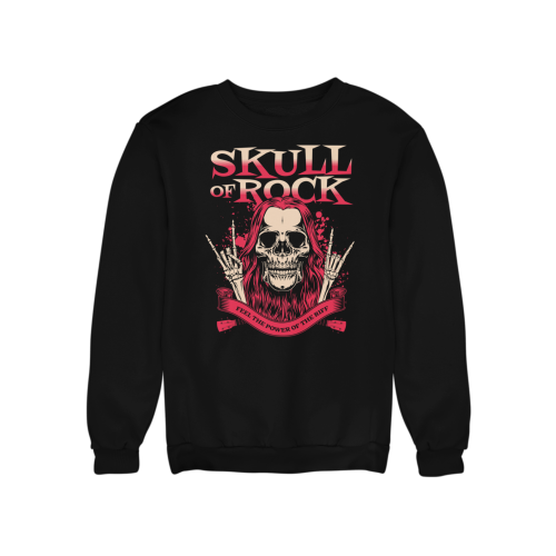 Damska bluza rockowa Skull of Rock – czaszka i znak rocka 9