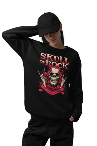 Damska bluza rockowa Skull of Rock – czaszka i znak rocka 12