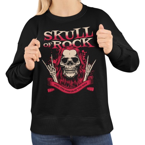 Damska bluza rockowa Skull of Rock – czaszka i znak rocka 7