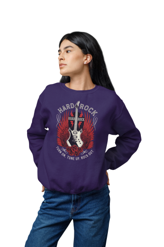 Damska bluza Hard Rock z gitarą – skrzydła i róże 3