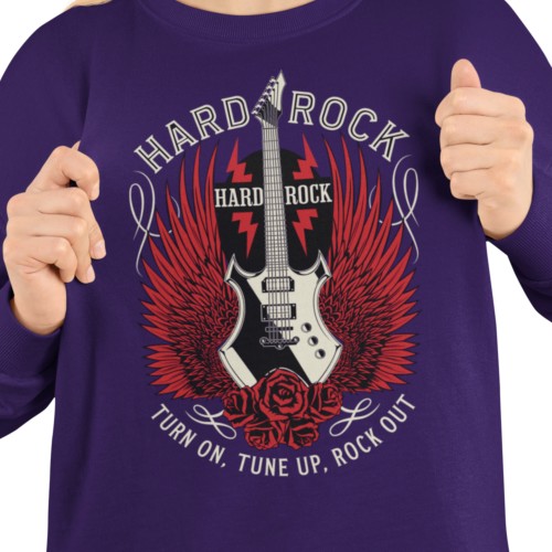 Damska bluza Hard Rock z gitarą – skrzydła i róże 2