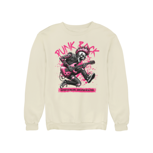 Damska bluza punk rock – szkielet gitarzysta z irokezem 3