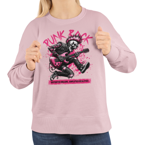 Damska bluza punk rock – szkielet gitarzysta z irokezem 12