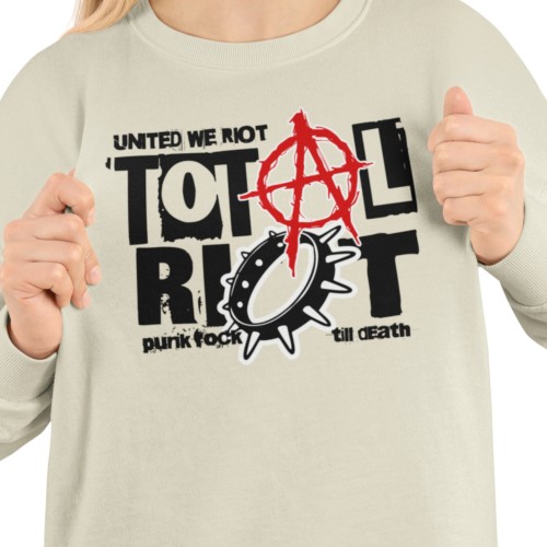 Damska bluza punk rock Total Riot – alternatywny nadruk 10