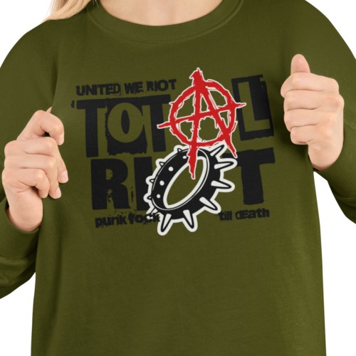 Damska bluza punk rock Total Riot – alternatywny nadruk 14