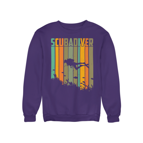 Damska bluza nurkowa Scuba Diver – retro wzór dla nurka 3