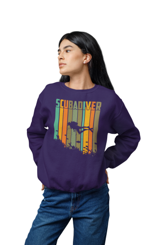 Damska bluza nurkowa Scuba Diver – retro wzór dla nurka 4