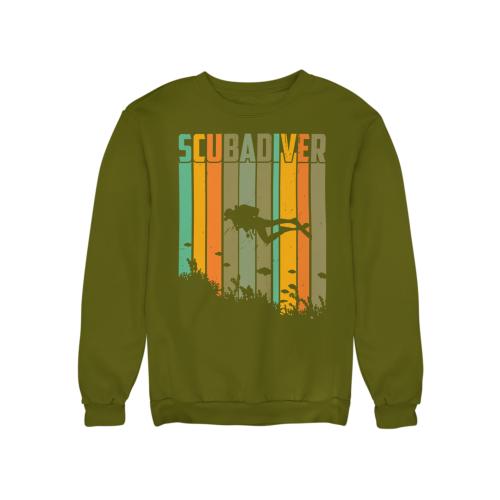 Damska bluza nurkowa Scuba Diver – retro wzór dla nurka 12