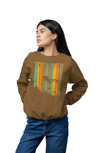 Damska bluza nurkowa Scuba Diver – retro wzór dla nurka 21