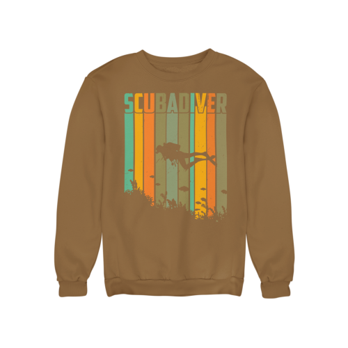 Damska bluza nurkowa Scuba Diver – retro wzór dla nurka 24