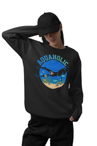 Damska bluza dla nurka Aquaholic – płaszczka i ocean 4