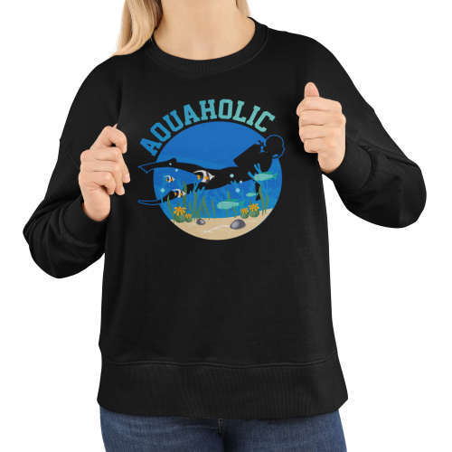 Damska bluza dla nurka Aquaholic – płaszczka i ocean 5