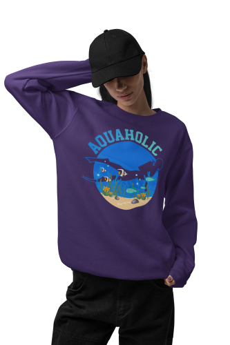 Damska bluza dla nurka Aquaholic – płaszczka i ocean 11