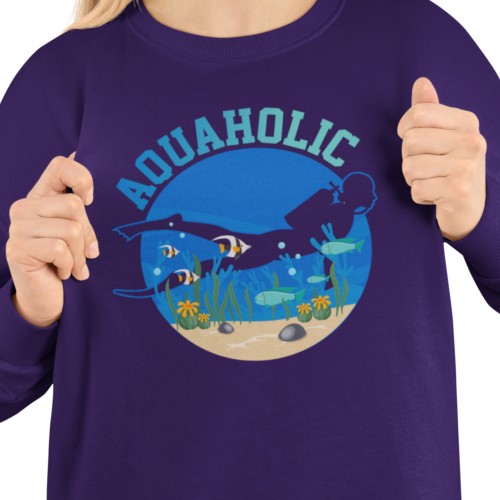 Damska bluza dla nurka Aquaholic – płaszczka i ocean 8