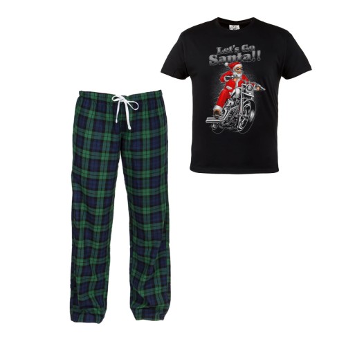 MĘSKA PIŻAMA ŚWIĄTECZNA NA PREZENT LET'S GO SANTA SANTA10 1