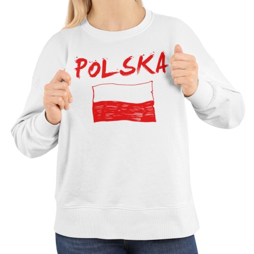 Damska bluza patriotyczna Polska z flagą Polski