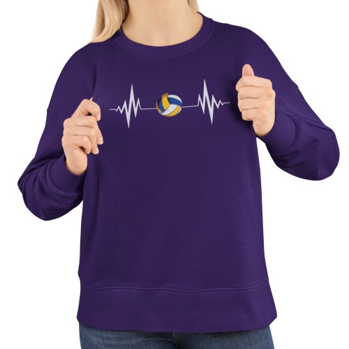 Damska bluza siatkarska z piłką – siatkówka linia życia heartbeat