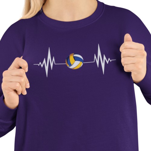 Damska bluza siatkarska z piłką – siatkówka linia życia heartbeat 2