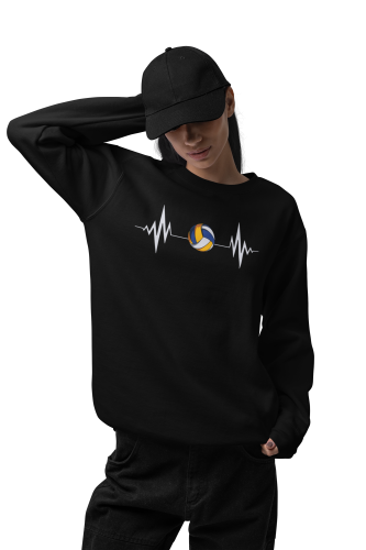 Damska bluza siatkarska z piłką – siatkówka linia życia heartbeat 11