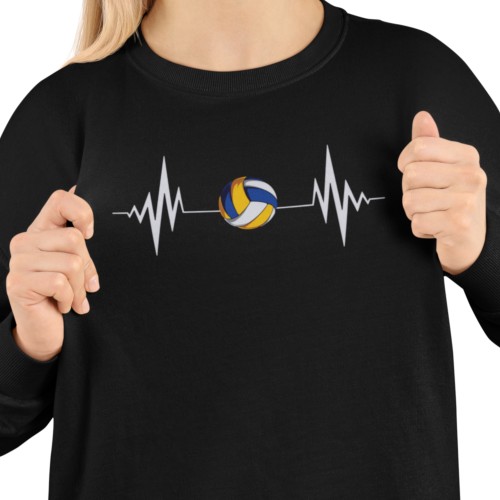 Damska bluza siatkarska z piłką – siatkówka linia życia heartbeat 8