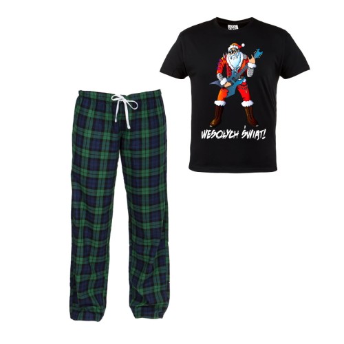 MĘSKA PIŻAMA ŚWIĄTECZNA NA PREZENT WESOŁYCH ŚWIĄT SANTA70 1