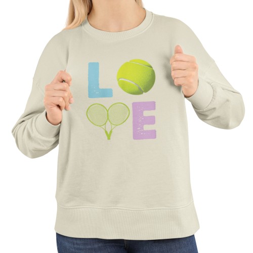 Damska bluza tenisowa LOVE – prezent dla tenisistki i fanki tenisa
