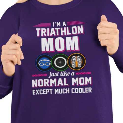 Damska bluza triathlon Triathlon Mom – prezent dla mamy triathlonistki 2