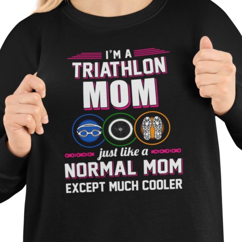 Damska bluza triathlon Triathlon Mom – prezent dla mamy triathlonistki 13