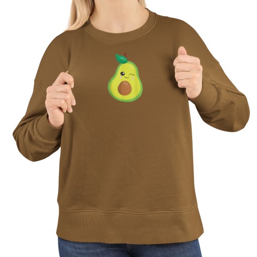 Damska bluza vegan z awokado – wegańska bluza dla miłośniczki roślin