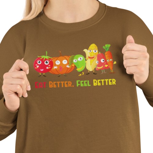Damska bluza wegańska Eat Better Feel Better – warzywa zdrowe jedzenie 2