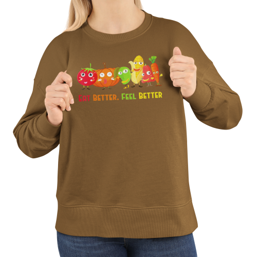 Damska bluza wegańska Eat Better Feel Better – warzywa zdrowe jedzenie 5