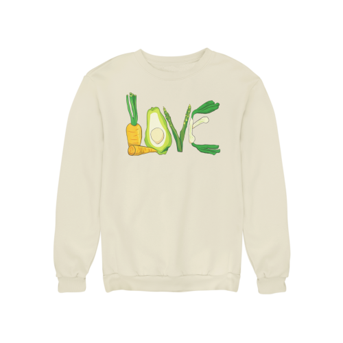 Damska bluza vegan LOVE – awokado warzywa wegański nadruk 5