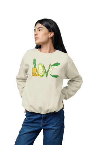Damska bluza vegan LOVE – awokado warzywa wegański nadruk 6