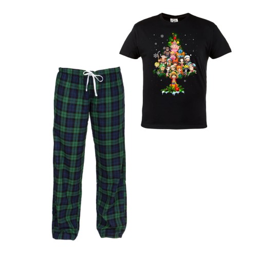 MĘSKA PIŻAMA ŚWIĄTECZNA PREZENT ONE PIECE CHOINKA SANTA86 1