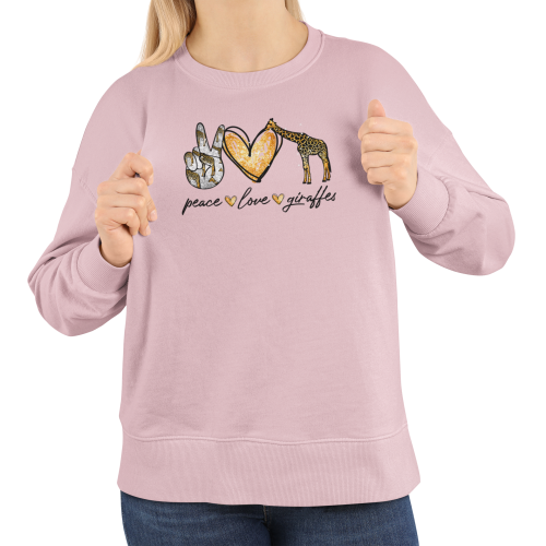 Damska bluza z żyrafą Peace Love Giraffes – dla miłośniczki żyraf 6