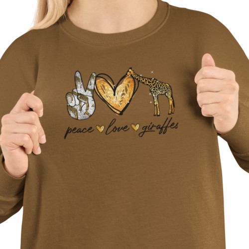 Damska bluza z żyrafą Peace Love Giraffes – dla miłośniczki żyraf 8