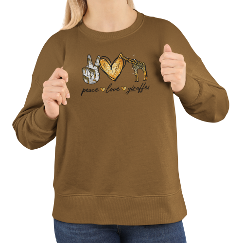 Damska bluza z żyrafą Peace Love Giraffes – dla miłośniczki żyraf 12