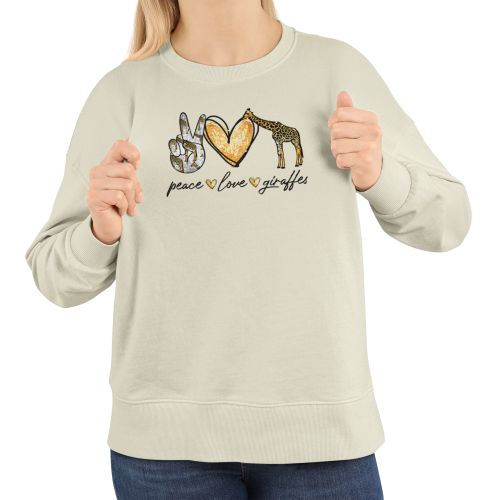 Damska bluza z żyrafą Peace Love Giraffes – dla miłośniczki żyraf 15