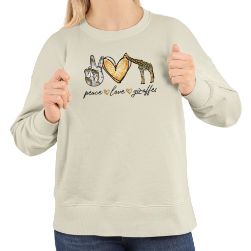 Damska bluza z żyrafą Peace Love Giraffes – dla miłośniczki żyraf 13