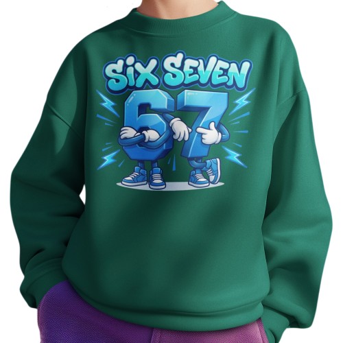 Bluza Dziecięca Six Seven 67 Brainrot Meme Do Szkoły Przedszkola 11