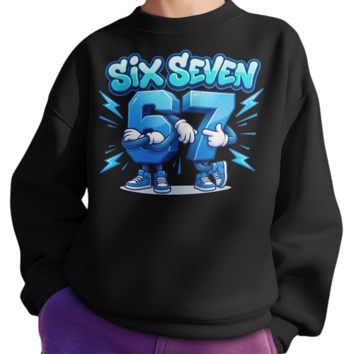 Bluza Dziecięca Six Seven 67 Brainrot Meme Do Szkoły Przedszkola 5