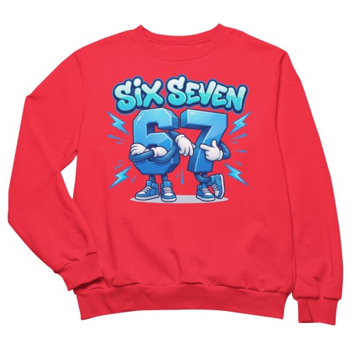 Bluza Dziecięca Six Seven 67 Brainrot Meme Do Szkoły Przedszkola 8