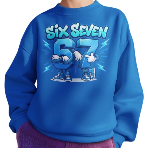 Bluza Dziecięca Six Seven 67 Brainrot Meme Do Szkoły Przedszkola 9