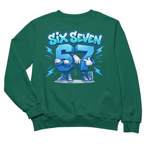 Bluza Dziecięca Six Seven 67 Brainrot Meme Do Szkoły Przedszkola 12