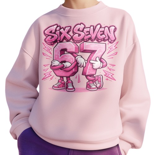 Bluza Dziecięca Six Seven 67 Brainrot Viral Meme Prezent 3