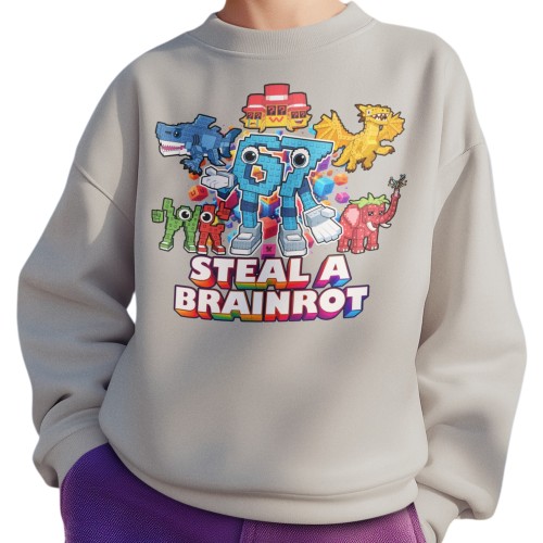 Bluza Dziecięca 67 Brainrot Steal A Brainrot Meme Viral Do Szkoły 5