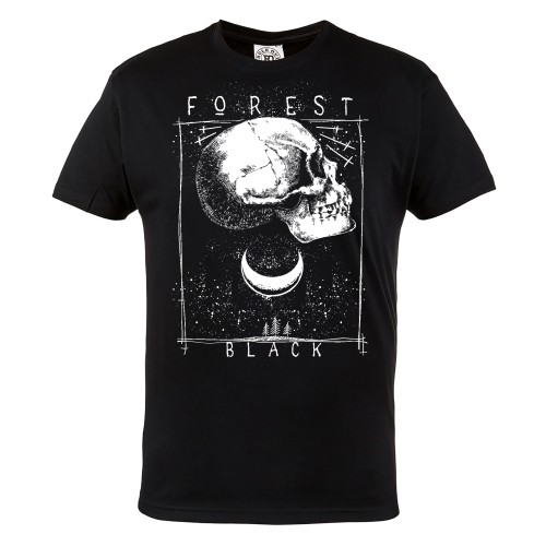 KOSZULKA MĘSKA Z CZASZKĄ CZACHA SKULL FOREST BLACK 