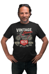 Koszulka męska 1976 Vintage Classic motocykl 50 urodziny